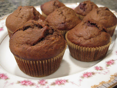 Chocolate banana muffins